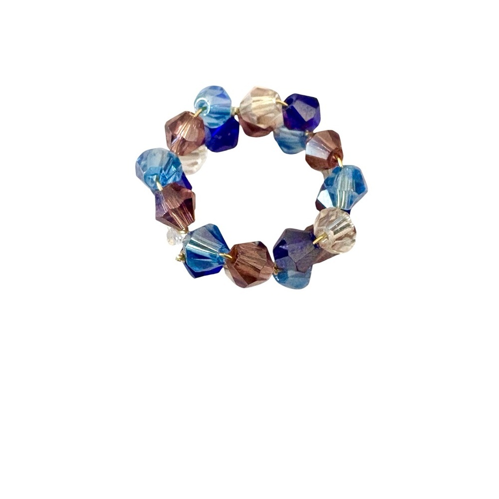 Austrian Crystal Hand Wired Ring Size 7-8 - Picture 7 of 7